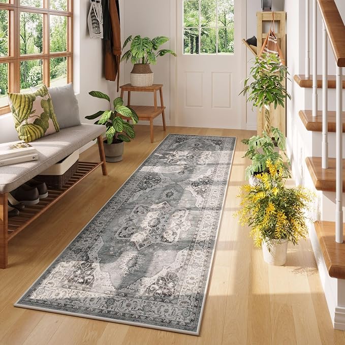 Rugcomf Vintage Medallion Kitchen Runner 2'x6' - Image 2
