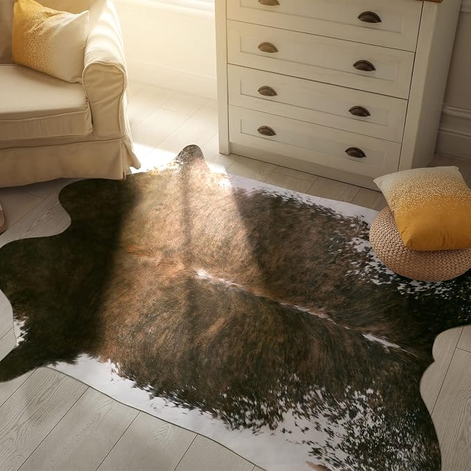 BENRON Faux Cowhide Rug Small, Western Cow Hide Rugs - Image 5