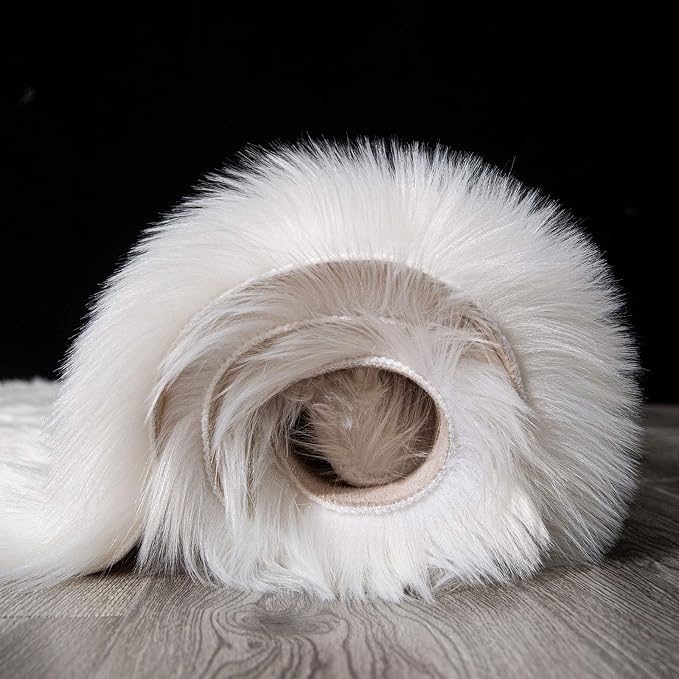 Carvapet Soft Fluffy Faux Sheepskin Fur Area Rug - Image 3