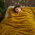 NEWCOSPLAY Super Soft Queen Blanket Mustard Yellow Premium Silky Flannel Fleece by NEWCOSPLAY