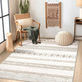 BESTSWEETIE 4x6 Area Rugs for Living Room Washable Moroccan Farmhouse Neutral by BESTSWEETIE