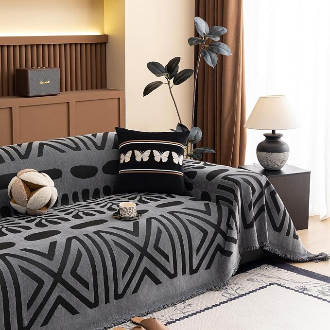 VClife Bohemian Sofa Cover Washable, Non Slip Chenille Couch Cover - Image 9