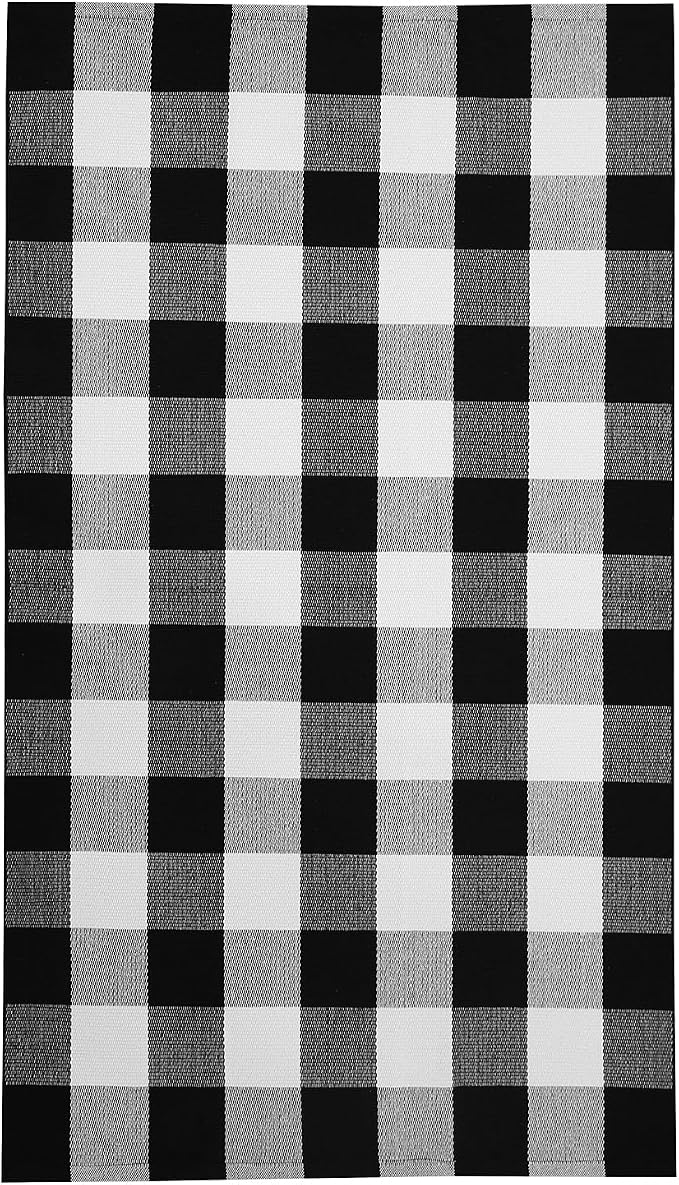 IOHOUZE Buffalo Plaid Checkered Rug 3x5 Ft Front Door Mats, Washable Area Rugs - Image 8