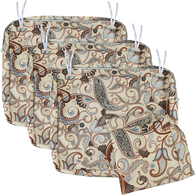 NettyPro Patio Chair Seat Cushion Covers Replacement, Water Resistant UV by NettyPro