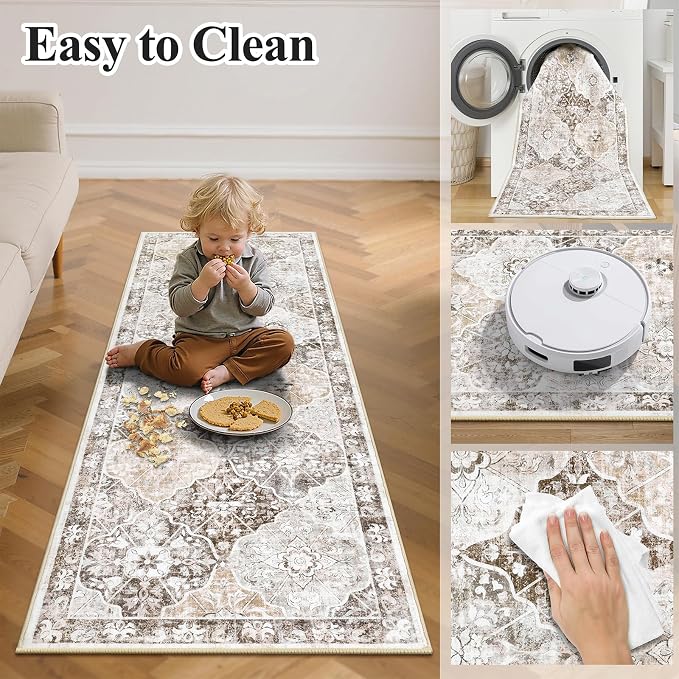 Ileading Washable Hallway Runner Rugs, 2x10 Non Slip Runners Area Rug - Image 5
