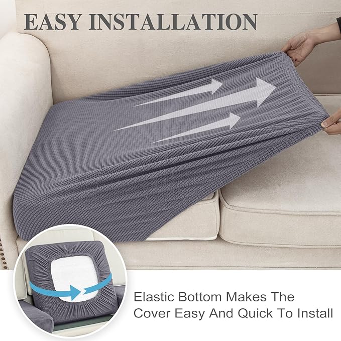 Couch Cushion Cover Loveseat Cover or 2 Seat Sofa Cover Washable Stretch - Image 5