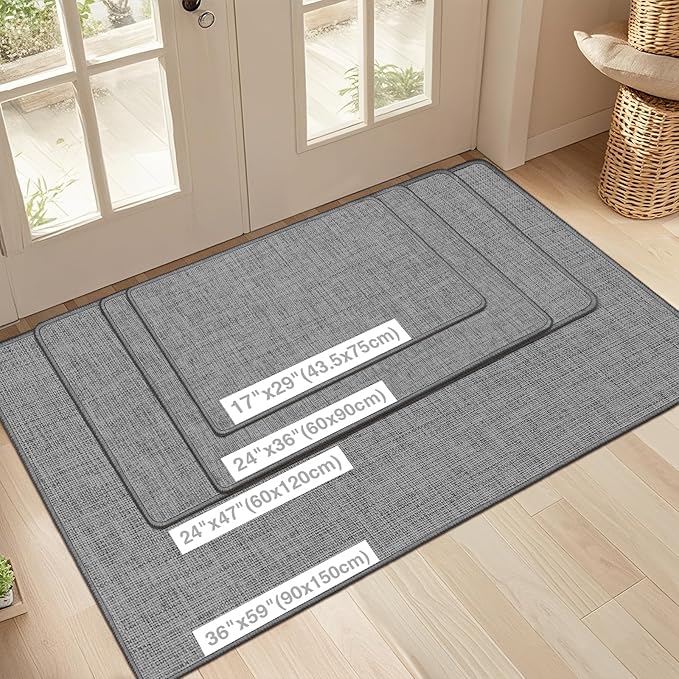 LEKEEPGO Ultra Thin Indoor Door Mat 36"x59", Low-Profile Door Mat Indoor - Image 2