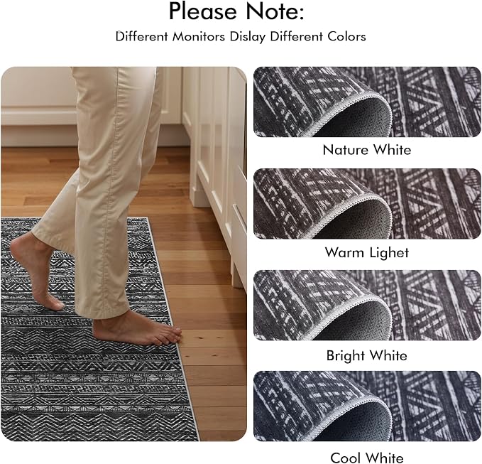 2x8 Washable Kitchen Runner Rug: Modern Moroccan Runners - Image 8
