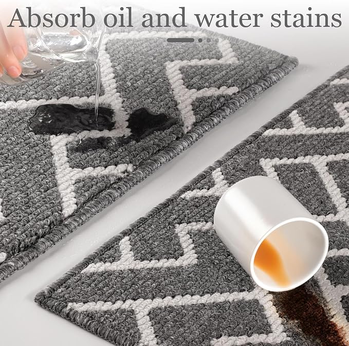 hicorfe Indoor Doormat, Front Back Door Mat Rubber Backing Non Slip Door Mats - Image 5