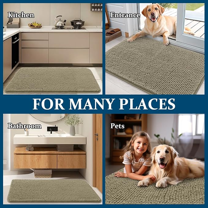 OLANLY Dog Door Mat for Muddy Paws 45x27, Absorbs Moisture and Dirt, Absorbent - Image 8