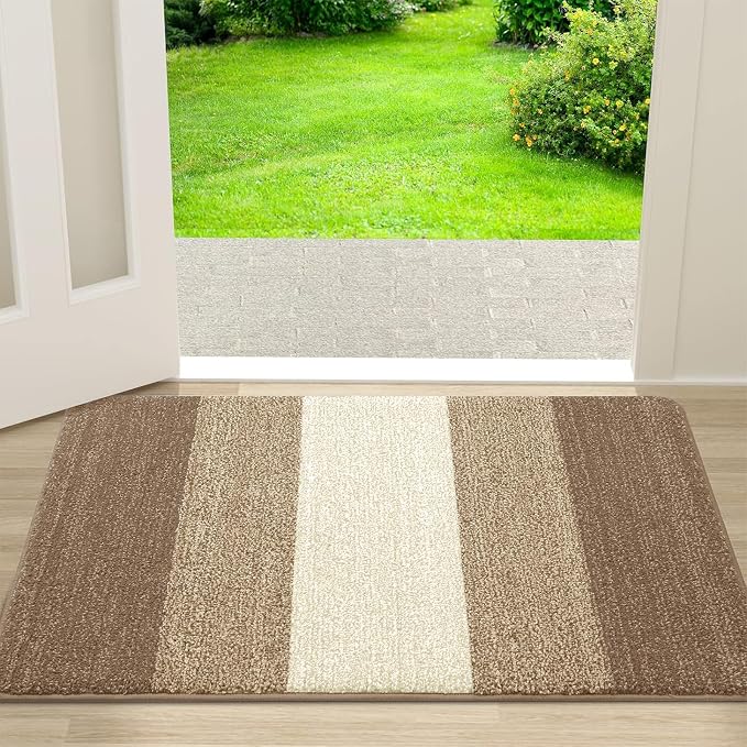 Kitinjoy Indoor Outdoor Door Mat, 30x17 Non-Slip Absorbent Dirt Trapper by Kitinjoy