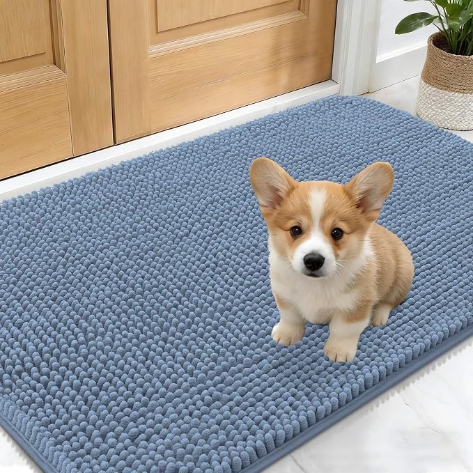 OLANLY Dog Door Mat for Muddy Paws 24x16, Absorbs Moisture and Dirt, Absorbent by OLANLY