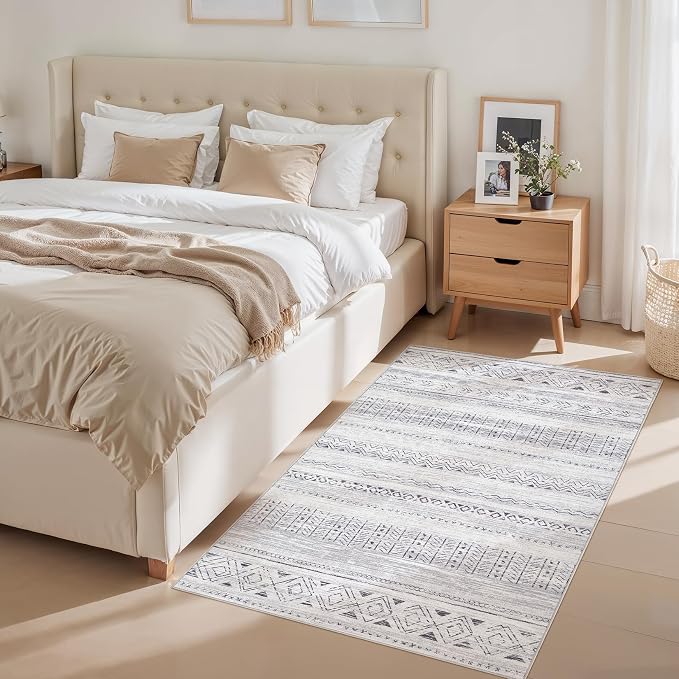 cotiled 3x5 Area Rug Living Room: Washable Boho Rugs - Image 2