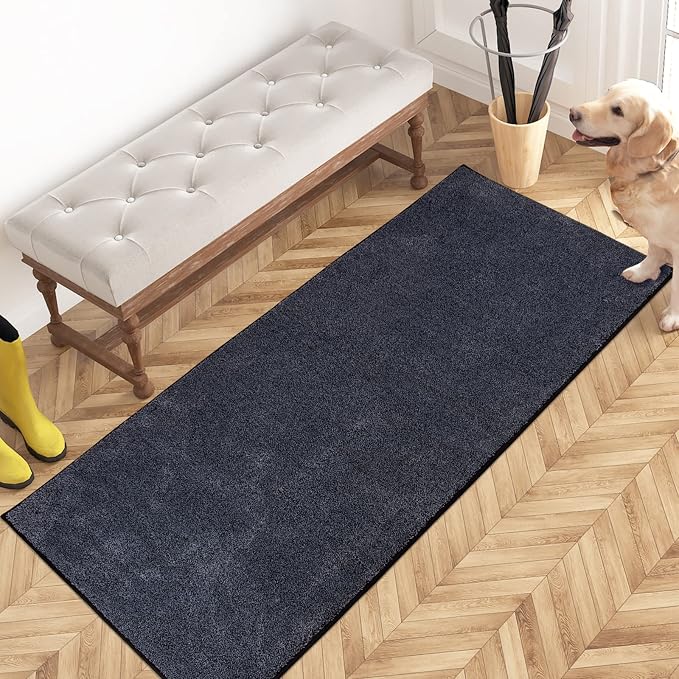 PURRUGS Dirt Trapping Door Mat 24" x 59", Non-Slip Machine Washable Entryway Rug by PURRUGS