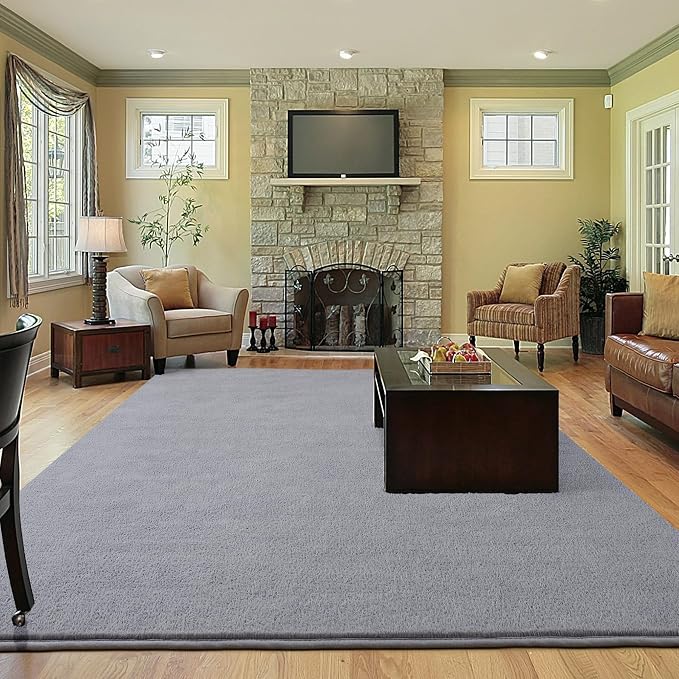 Keeko Area Rugs for Living Room Bedroom 6x9 Grey, Soft Modern Large Rugs Indoor - Image 8