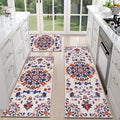 HEBE Washable Kitchen Rugs Sets of 3, Non Slip Absorbent Kitchen Rugs and Mats by HEBE