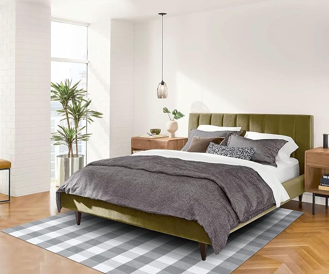 IOHOUZE Buffalo Plaid Rug 5x7 Ft Indoor Outdoor Rug, Washable Rugs - Image 4
