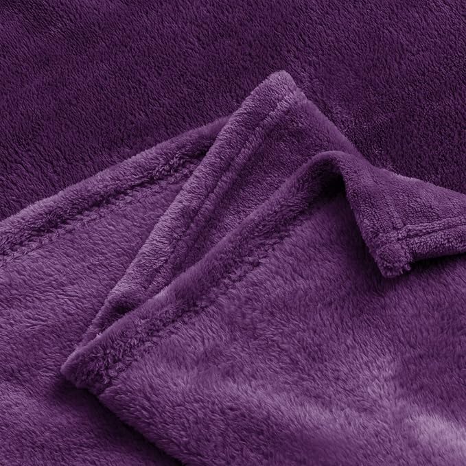 BEDELITE Fleece Blankets Queen Size Purple Throw Blankets - Image 7