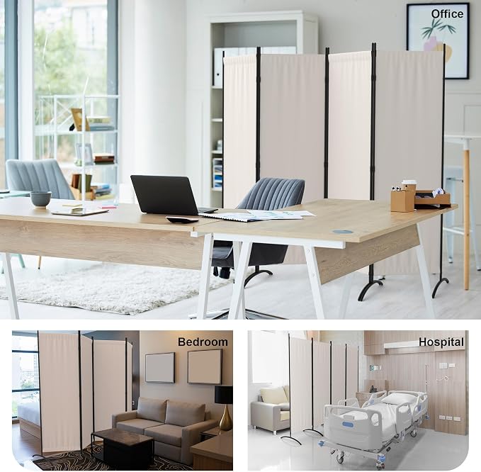 Room Divider 4 Panel Folding Screen Portable Wall - Image 7