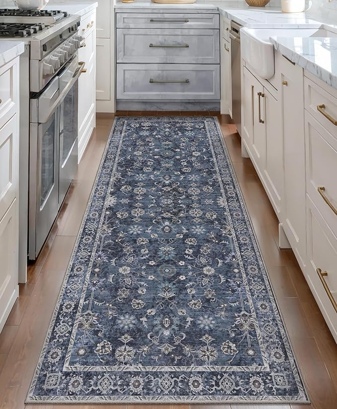 Tangsoo 2.6x8 Runner Rug for Hallway Kitchen, Non Slip Washable Long Rug Runner - Image 3