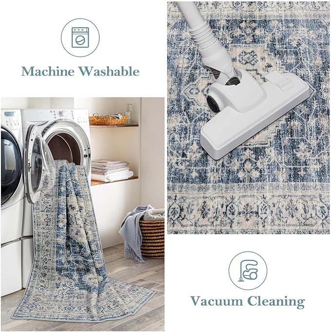 Lahome Oriental Washable Kitchen Runner Rug, 2x6 Carpet Runners - Image 4