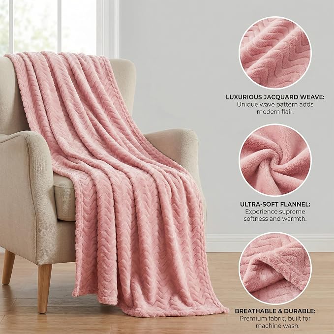 Exclusivo Mezcla King Blanket for Bed, Cozy Lightweight Fleece Blankets for All - Image 8