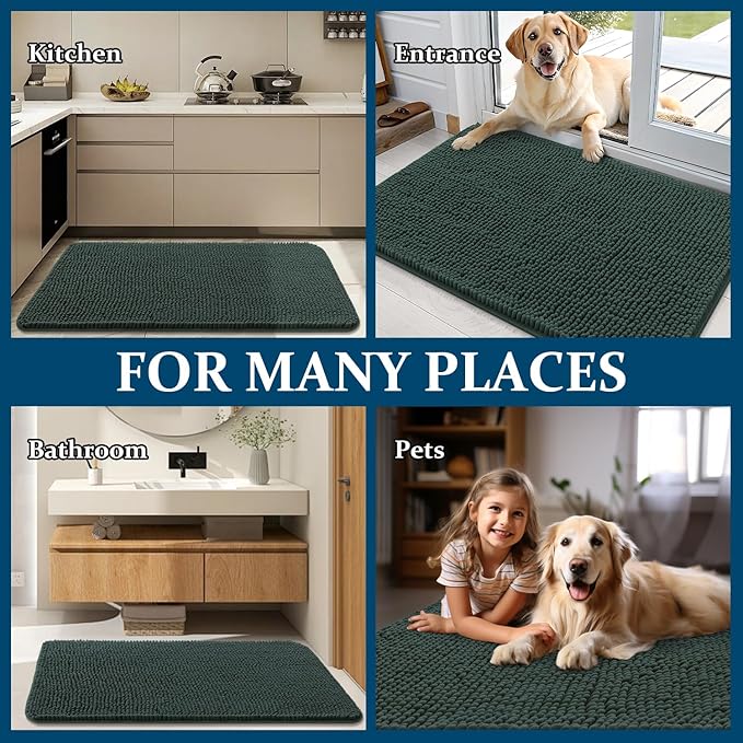 OLANLY Dog Door Mat for Muddy Paws 59x20, Absorbs Moisture and Dirt, Absorbent - Image 8