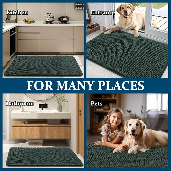 OLANLY Dog Door Mat for Muddy Paws 54x24, Absorbs Moisture and Dirt, Absorbent - Image 8