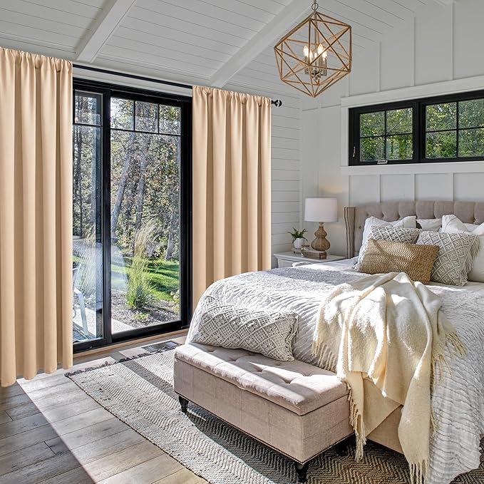 JIUZHEN Blackout Curtains for Bedroom– Thermal Insulated, Noise Reducing Room - Image 3