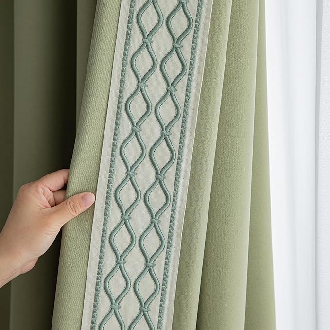 VisionaryHomeDesign Green Pinch Pleat Curtains by VisionaryHomeDesign