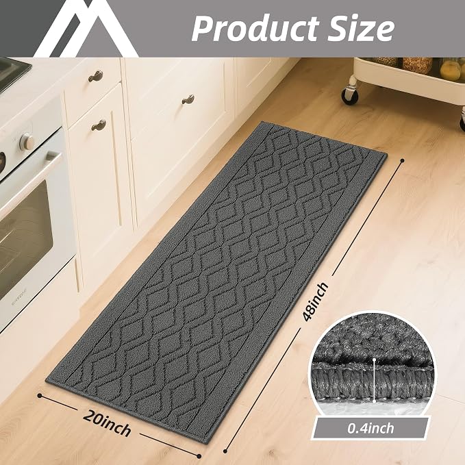 COSY HOMEER-Kitchen-Rugs-and-Mats 20"x48" Non Slip Kitchen Mats - Image 2