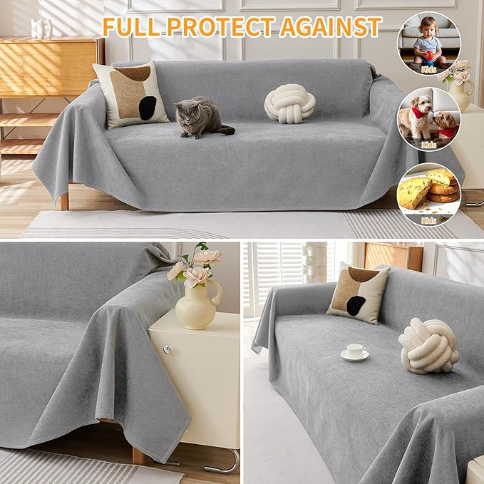 Deep Dream Cat-Scratch Resistant Couch Cover, Waterproof Sofa Cover - Image 4