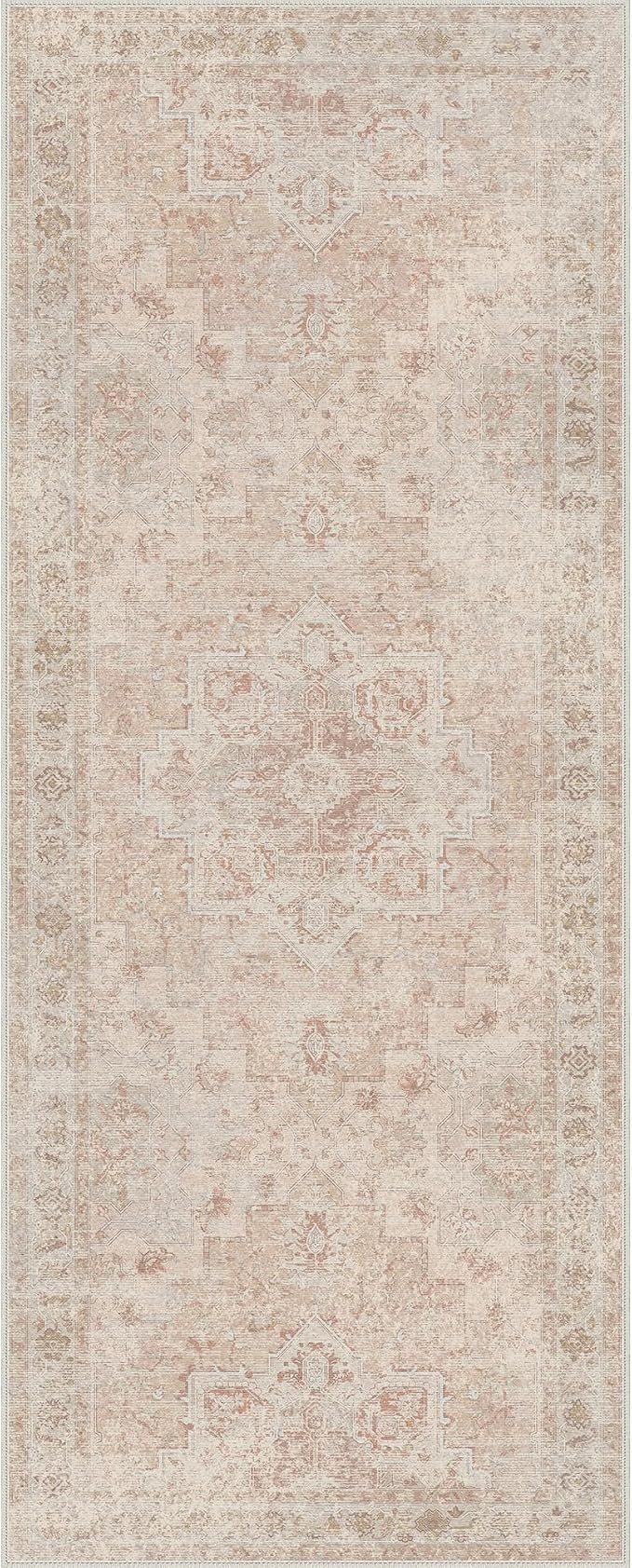 GENIMO Runner Rug 2'6"x10 Machine Washable Non Slip Vintage Hallway Runner Rug - Image 7