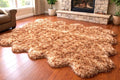 Free Shape Luxury Soft Fluffy Shag Area Rug Duo Decto 12 Pelts 6'x12', 180x360cm by LAMBZYRUGS