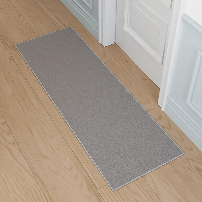 Ottomanson Hallway Runner Rug 20" x 53" Non Slip Solid Area Rugs Easy to Clean - Image 9