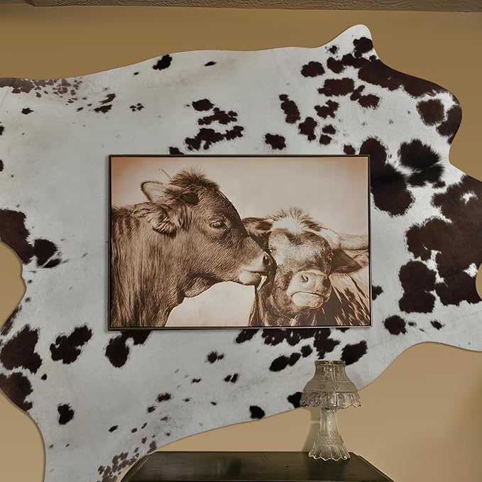 Easycozy Faux Cowhide Cow Print Rug: 3 x 4 Western Decor Faux Cowhide, by HomeWesternDecoration