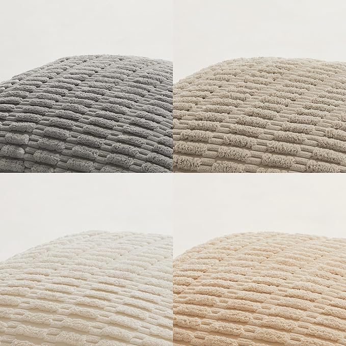Fancy Homi 4 Packs Neutral Lumbar Decorative Throw Pillow Covers 12x20 Inch - Image 5