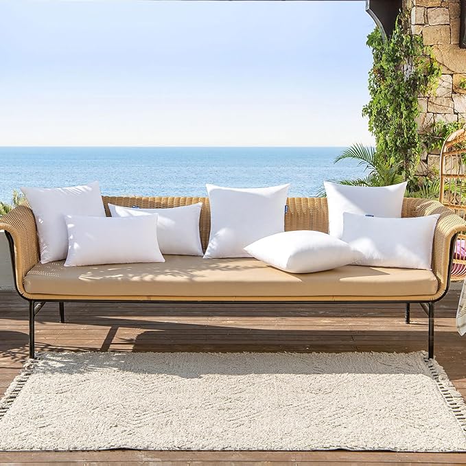 MIULEE Pack of 2 16x24 Outdoor Pillow Inserts, Outdoor Throw Pillows - Image 6