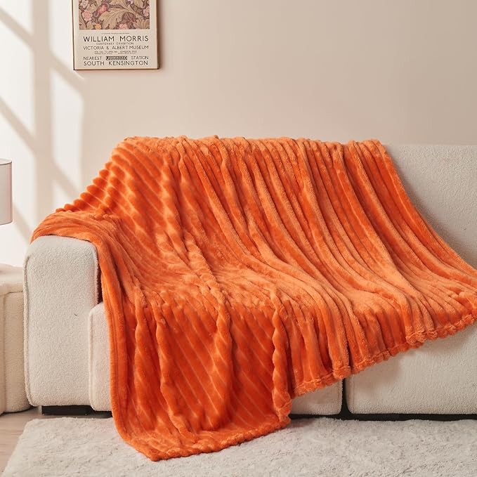 NEWCOSPLAY Super Soft Fall Throw Blanket Orange Premium Silky Flannel Fleece 3D - Image 8