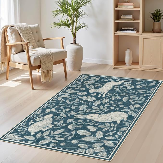 Vintage Living Room Area Rug 3x5 by COTILED