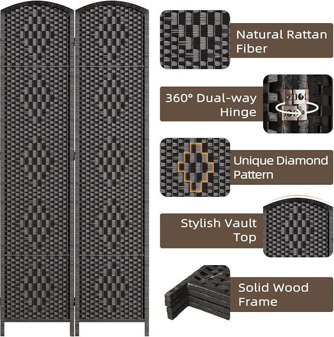 HALLYBEE Room Divider for Space Separation, Room Dividers and Folding Privacy - Image 4