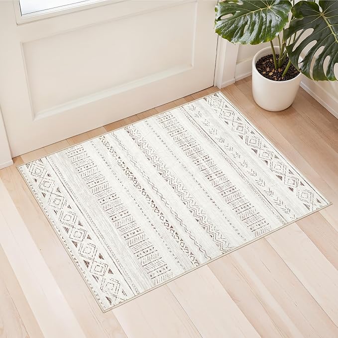 cotiled Washable 2x3 Entryway Rug: Washable Boho Rugs by COTILED