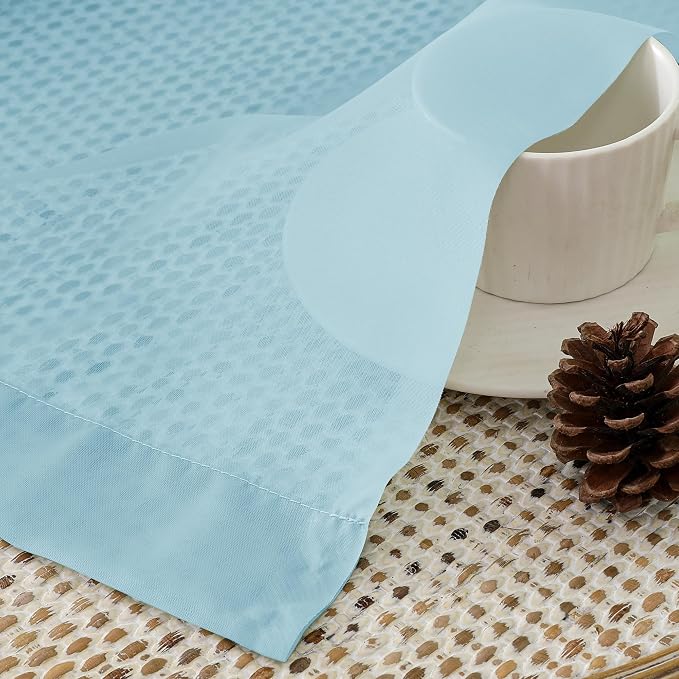 OVZME Sky Blue Sheer Curtains 84 Inches Long 2 Panels - Image 4