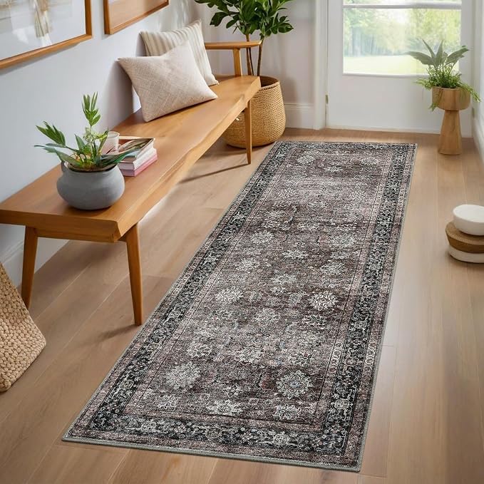 GarveeHome Runner Rugs 2x6 Vintage Printed Hallway Rugs by GarveeHome