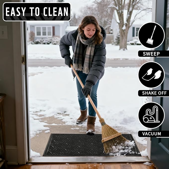 Yimobra Large Door Mat 47x32, All-Weather Waterproof Outdoor Mats - Image 5