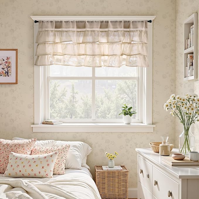 jinchan Ruffled Valance Curtain - Image 5