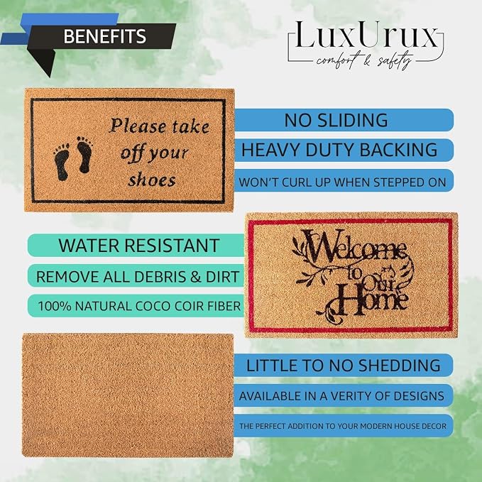 LuxUrux Welcome Mat Outdoor Doormat, - Image 8
