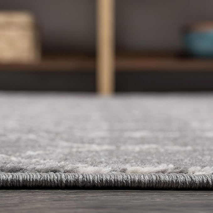 JONATHAN Y Boho Vintage Diamond Gray/Ivory Square Area Rug 3X3 ft, Moroccan Hype - Image 6
