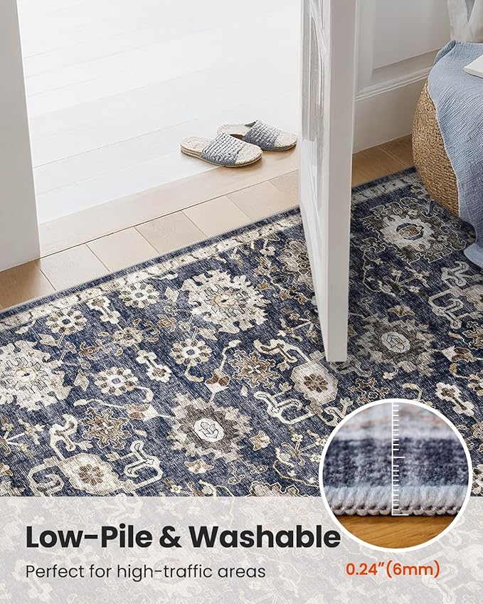 AMADA HOMEFURNISHING 2x6 Washable Runner Rug, Low-Profile Kitchen Rugs - Image 8