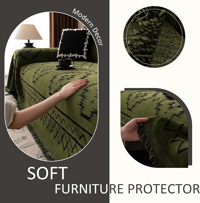 VClife Bohemian Green Couch Cover - Image 6